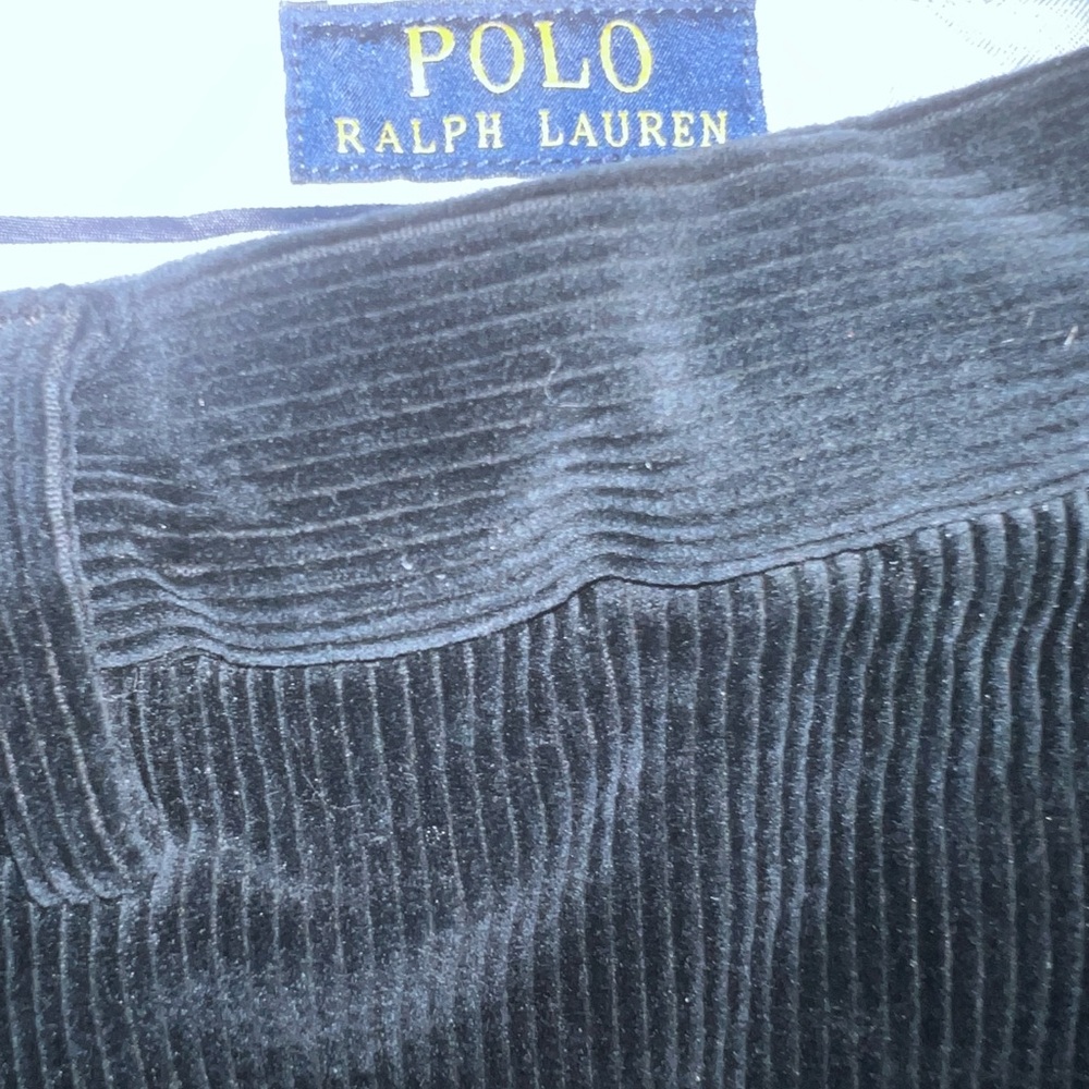 Ralph Lauren Polo Corduroy Pants Black Stretch Classic Fit 40 Waist 30 Length